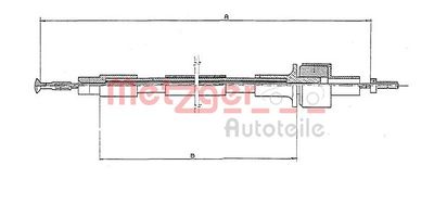 Трос, управление сцеплением METZGER 11.245 для FORD SCORPIO