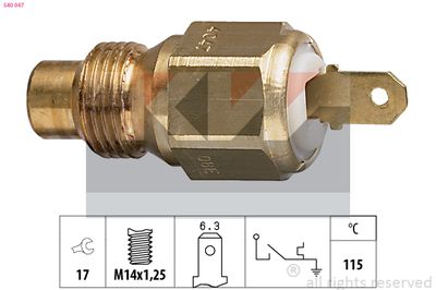 Włącznik temperaturowy, kontrolka płynu chłodzącego KW 540 047