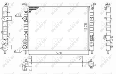 Радиатор, охлаждение двигателя WILMINK GROUP WG1723504 для FIAT STRADA