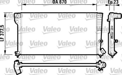 VALEO 731744 Радиатор охлаждения двигателя  для PEUGEOT PARTNER (Пежо Партнер)