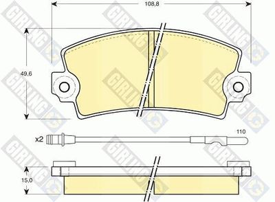 Комплект тормозных колодок, дисковый тормоз GIRLING 6113033 для ARO 10