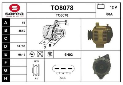 GENERATOR SNRA TO8078