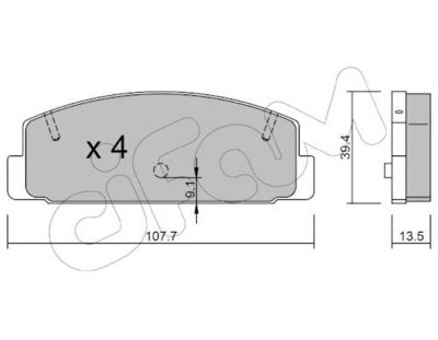 Stabdžių trinkelių rinkinys, diskinis stabdys