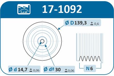 Belt Pulley, crankshaft 17-1092