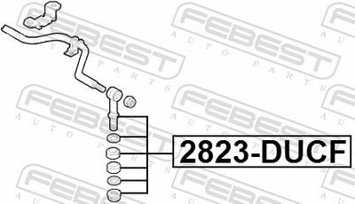 Link/Coupling Rod, stabiliser bar 2823-DUCF