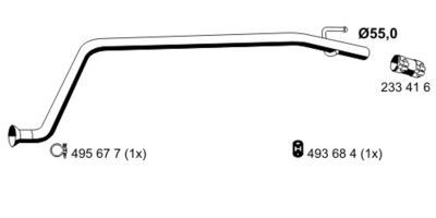 Rura wydechowa ERNST 048422