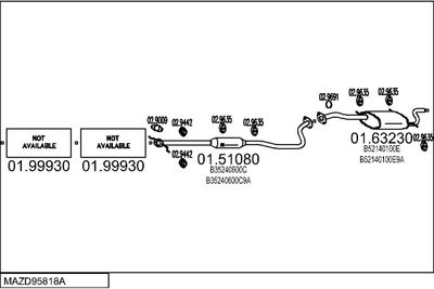 SISTEM DE ESAPAMENT MTS MAZD95818A003714