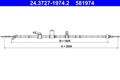 Тросик, cтояночный тормоз ATE 24.3727-1974.2 для LEXUS GX