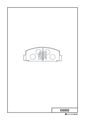 Комплект тормозных колодок, дисковый тормоз MK Kashiyama D6002 для MITSUBISHI STARION