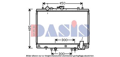 Радиатор, охлаждение двигателя AKS DASIS 140089N для MITSUBISHI L200