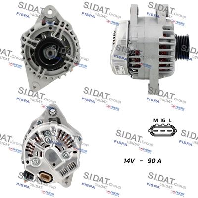 Генератор SIDAT A12DE1145A2 для TOYOTA YARIS