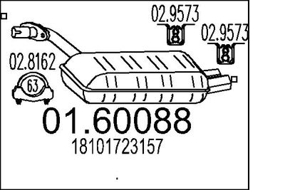 MTS 01.60088 Глушитель выхлопных газов  для BMW 8 (Бмв 8)