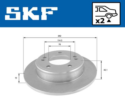 DISC FRANA SKF VKBD90352S2 1