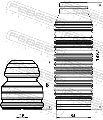 Dust Cover Kit, shock absorber HYSHB-IX20F-KIT