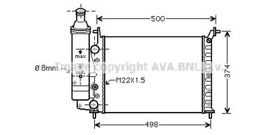 Радиатор, охлаждение двигателя AVA QUALITY COOLING FT2323 для FIAT PALIO