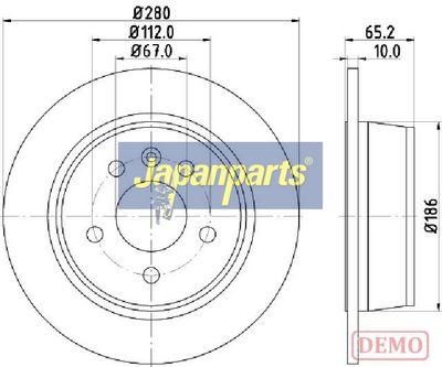 JAPANPARTS Stabdžių diskas