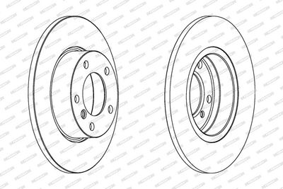 BREMSSCHEIBE FERODO DDF248C 1