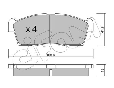 Комплект тормозных колодок, дисковый тормоз CIFAM 822-439-0 для CITROËN C-ZERO