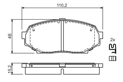 Brake Pad Set, disc brake 0 986 424 303