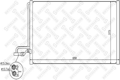 STELLOX 10-45713-SX Конденсатор, кондиционер для VW POLO