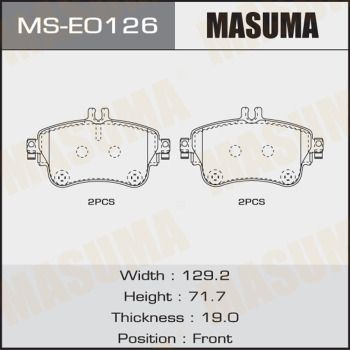 Комплект тормозных колодок MASUMA MS-E0126 для MERCEDES-BENZ CLA
