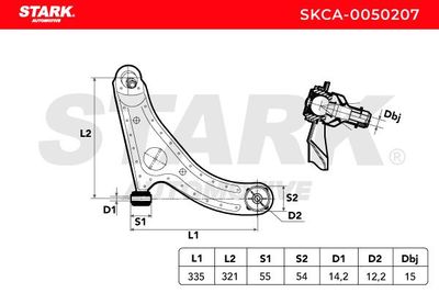 носач, окачване на колелата STARK SKCA-0050207