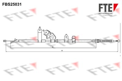 Тросик, cтояночный тормоз FTE FBS25031 для TOYOTA URBAN
