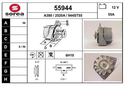 Генератор EAI 55944 для SAAB 99