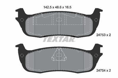 Комплект тормозных колодок, дисковый тормоз TEXTAR 2475301 для FORD USA F-150
