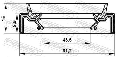 SIMERING CUTIE DE TRANSFER FEBEST 95JAS45611015L 1