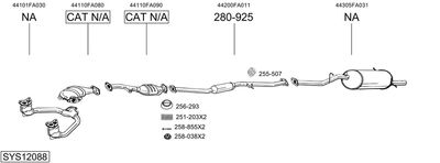 SISTEM DE ESAPAMENT BOSAL SYS12088