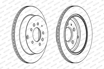 BREMSSCHEIBE FERODO DDF1819C 1