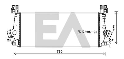 Интеркулер EACLIMA 36A54042 для OPEL CASCADA
