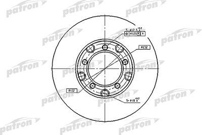 Тормозной диск PATRON PBD1577 для MERCEDES-BENZ T1