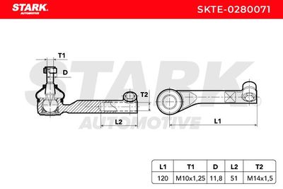 накрайник на напречна кормилна щанга STARK SKTE-0280071