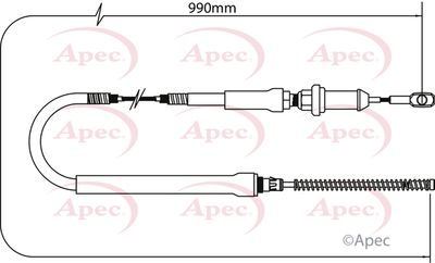 Cable Pull, parking brake APEC CAB1260