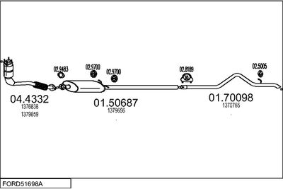 SISTEM DE ESAPAMENT MTS FORD51698A030417