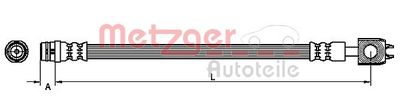 Тормозной шланг METZGER 4116202 для VW LUPO