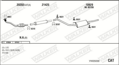 Изпускателна система WALKER VW25059