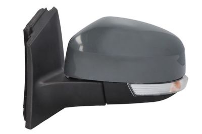 Zijspiegel Links (elektrisch, asferisch, met verwarming, assistent rijstrookverandering, under-coated, elektrisch opklapbaar, met indicator) past: FORD FOCUS III 07.10-02.20