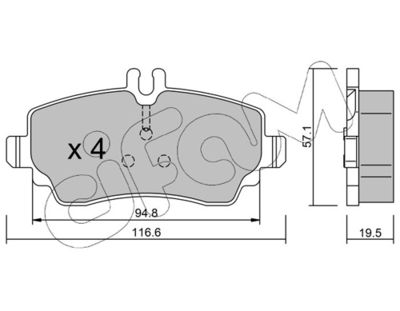Brake Pad Set, disc brake 822-310-1