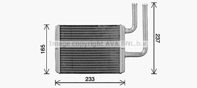 Теплообменник, отопление салона AVA QUALITY COOLING MT6284 для MITSUBISHI LANCER