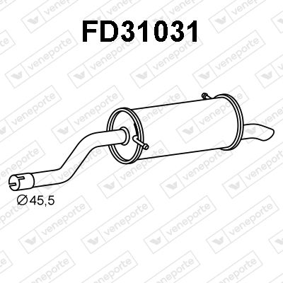 Глушитель выхлопных газов конечный VENEPORTE FD31031 для FORD TOURNEO