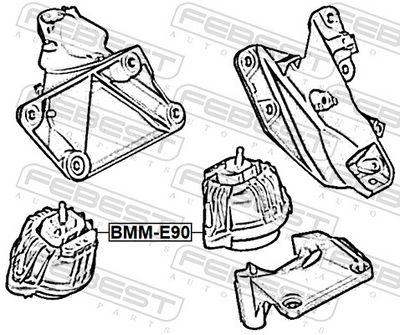 SUPORT MOTOR FEBEST BMME90 1