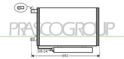 Конденсатор, кондиционер PRASCO ME324C002 для MERCEDES-BENZ B-CLASS
