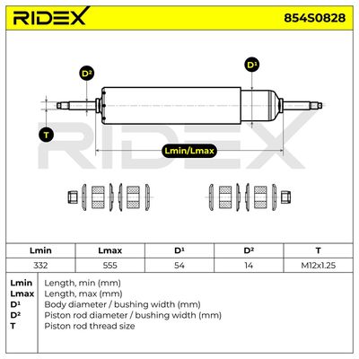 амортисьор RIDEX 854S0828