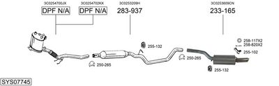 Изпускателна система BOSAL SYS07745