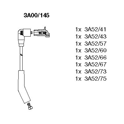 Комплект проводов зажигания BREMI 3A00/145 для LAND ROVER RANGE ROVER