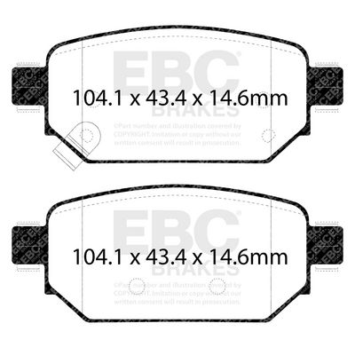 комплект спирачно феродо, дискови спирачки EBC Brakes DP23081