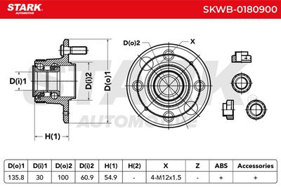комплект колесен лагер STARK SKWB-0180900